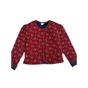 Vera Bradley Red Floral Quilted Jacket
